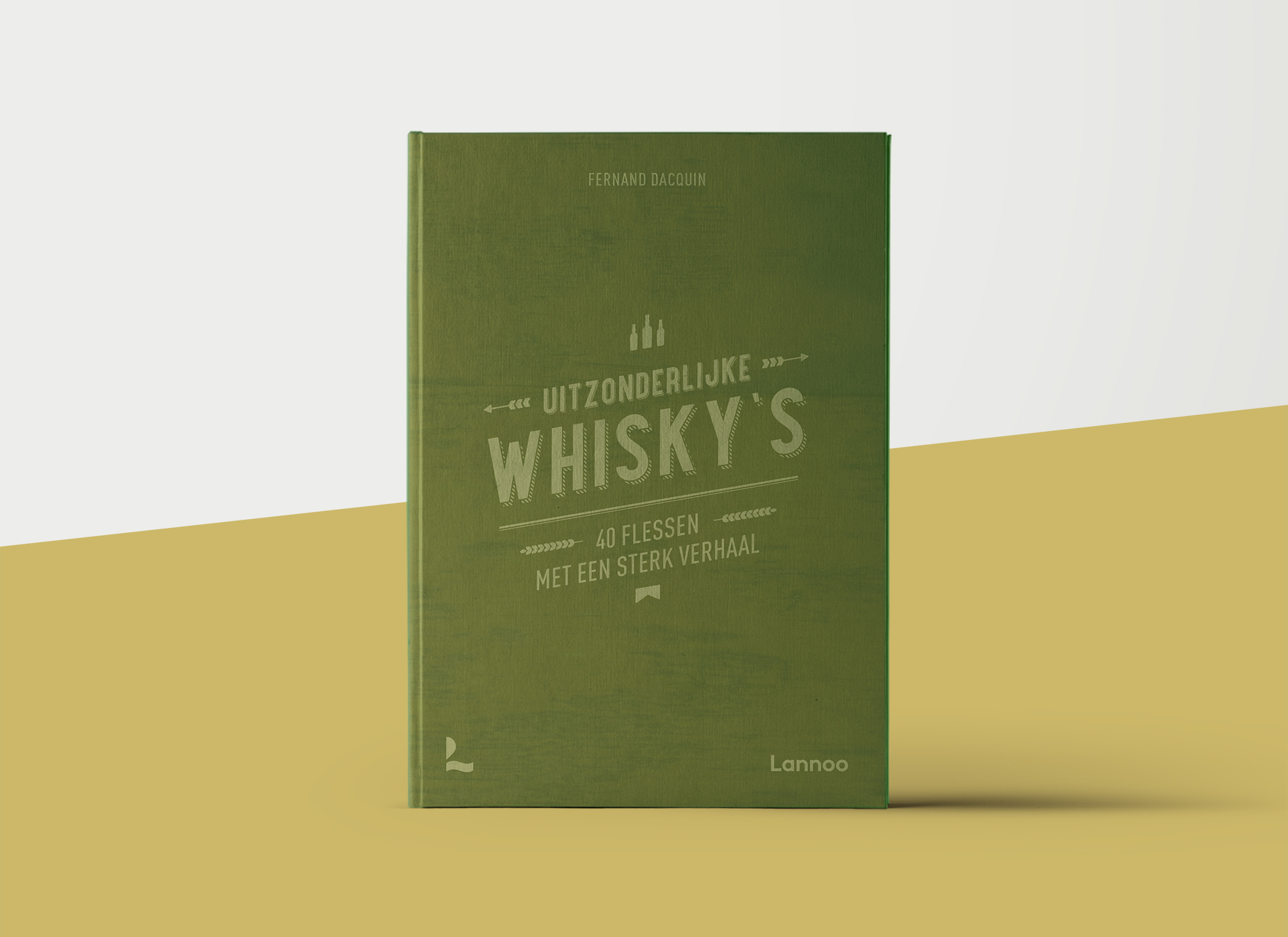 Boekontwerp Uitzonderlijke Whisky's voor Lannoo uitgeverij