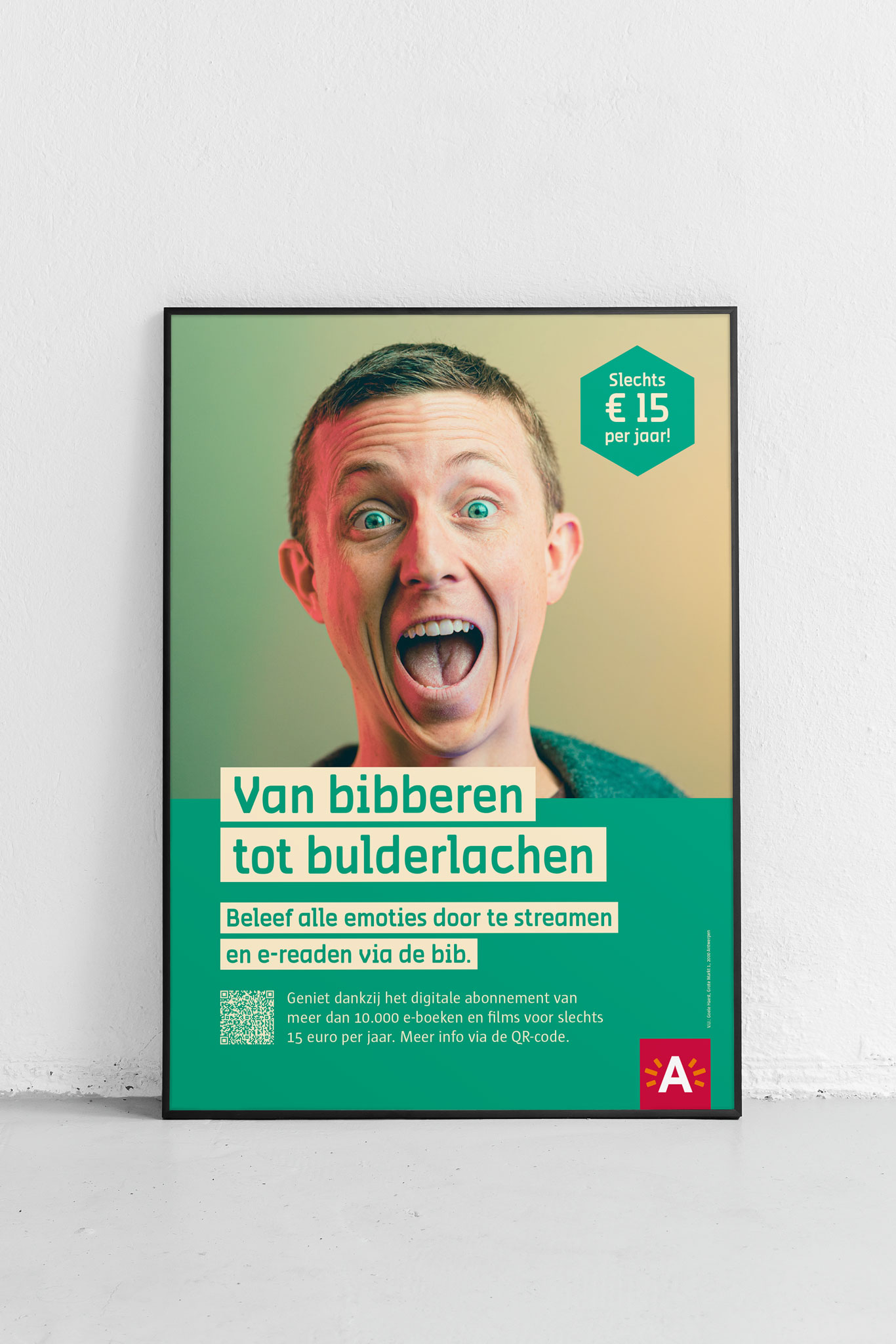 Campagne digitaal abonnement bibliotheken Antwerpen. Beleef alle emoties door te streamen en e-readen via de bib.
